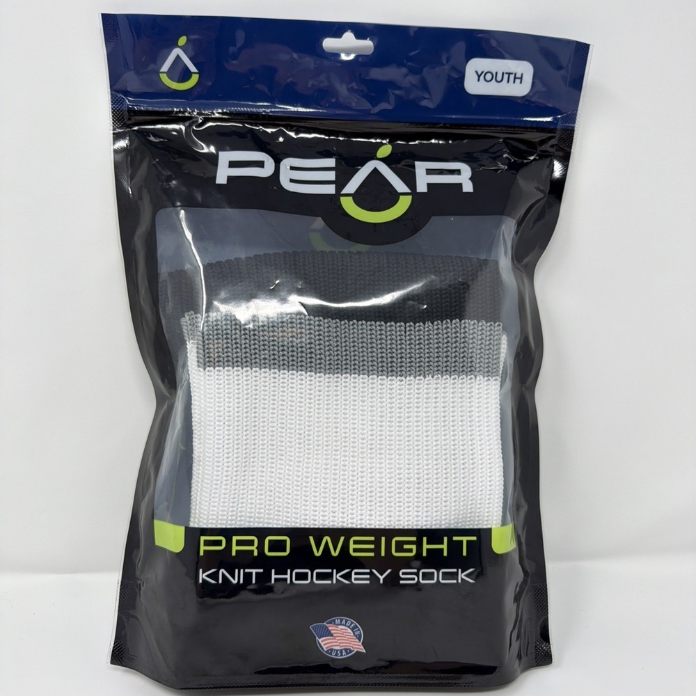PEAR Youth Hockey Socks Pro Weight Knit Size: 22" to 24"